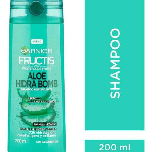 Foto de producto: Garnier Fructis Shampoo Aloe Hidra Bomb Vegano 200 Ml